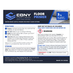 Cony Floor Primer 3 kg label with directions and safety information