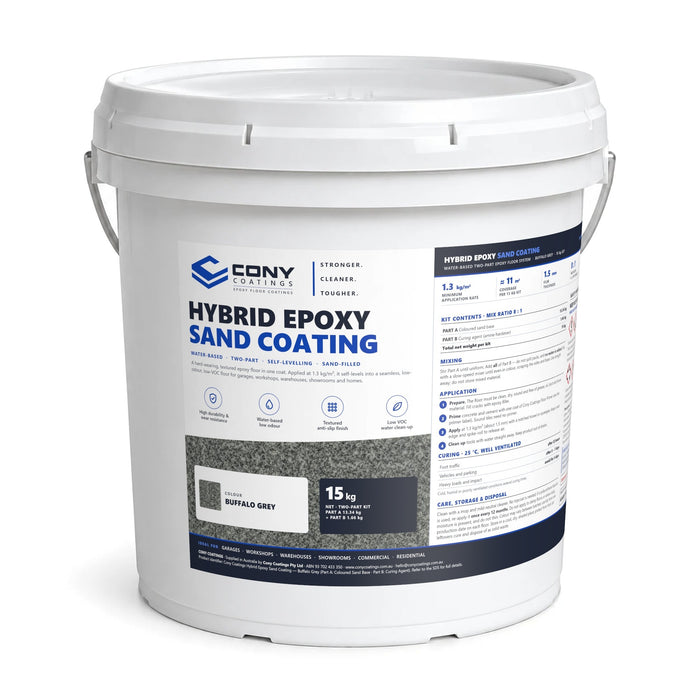 Hybrid Epoxy Sand Coating 15 kg bucket - Buffalo Grey